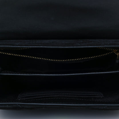 Saint Laurent Suede Y Quilted Monogram Toy Loulou Crossbody Bag Black 5 of 9