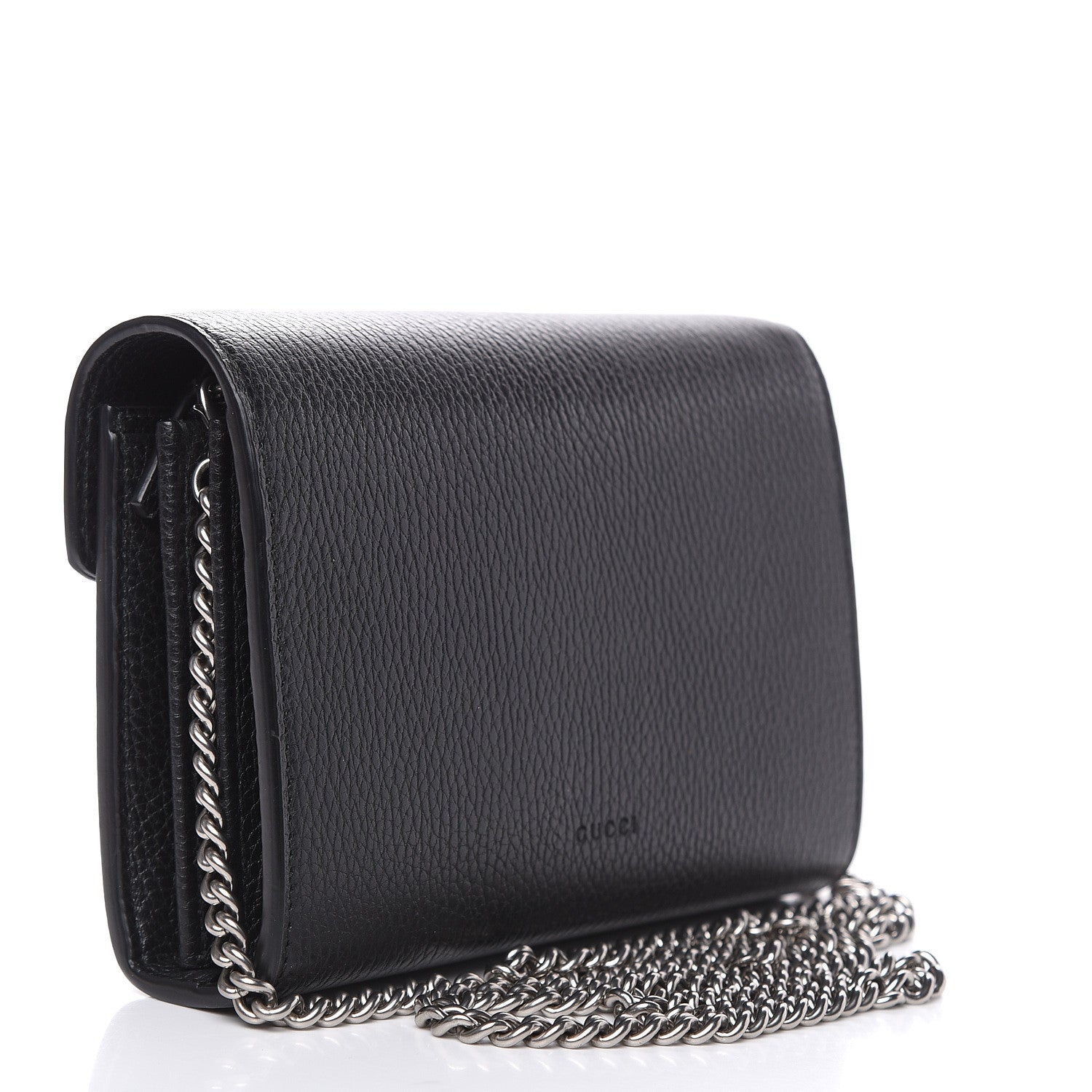 Gucci Calfskin Mini Dionysus Chain Wallet Black 3 of 10