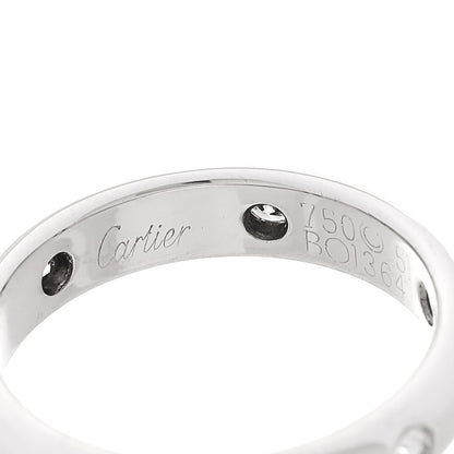 Cartier 18K White Gold 6 Diamond Stella Band Ring 51 5.75 4 of 4