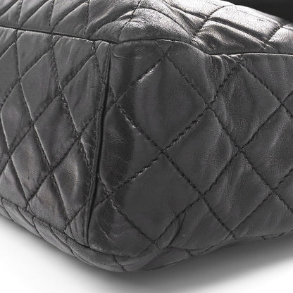 Chanel Washed Lambskin Quilted Maxi Single Flap Black 10 of 10