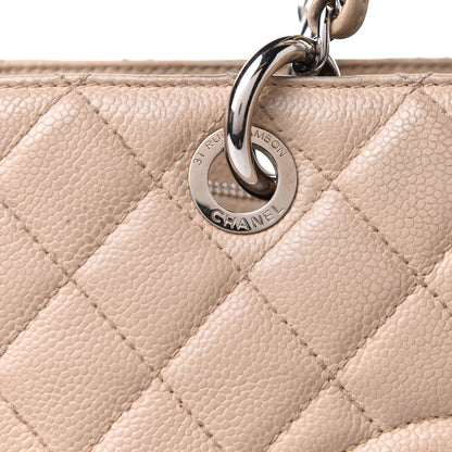Chanel Caviar Quilted Grand Shopping Tote GST Beige Clair 8 of 15