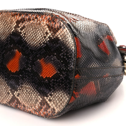 Gucci Snakeskin Miss Bamboo Medium Bucket Bag Black 9 of 9
