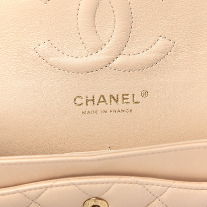 Chanel Lambskin Quilted Medium Double Flap Beige 6 of 9