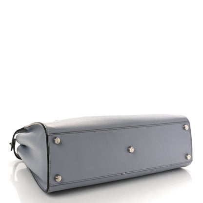 Fendi Vitello Tahiti Burro Large Peekaboo Iconic Essentially Satchel Ardesia Dark Blue 4 of 9