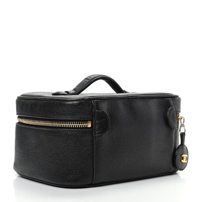 Chanel Caviar CC Vanity Cosmetic Case Black 3 of 9
