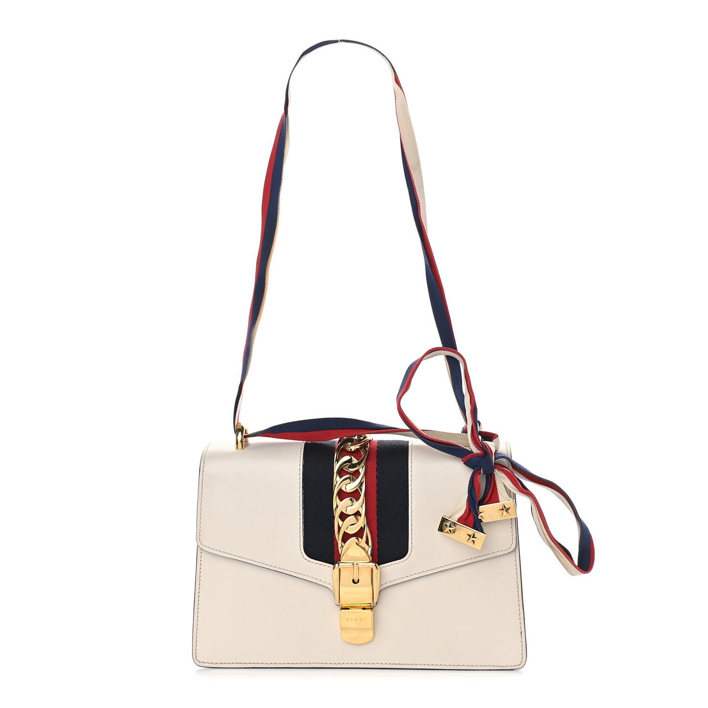 Calfskin Small Sylvie Shoulder Bag Off White
