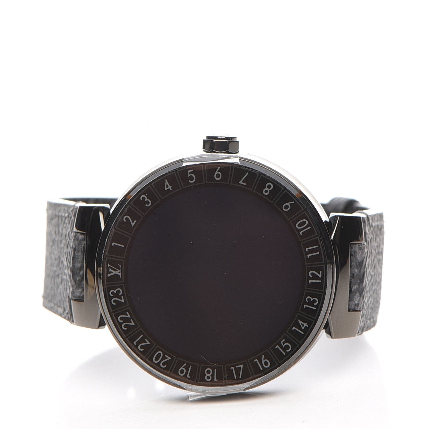 Louis Vuitton Stainless Steel Monogram Eclipse Tambour Horizon 42mm Smartwatch Black 7 of 11