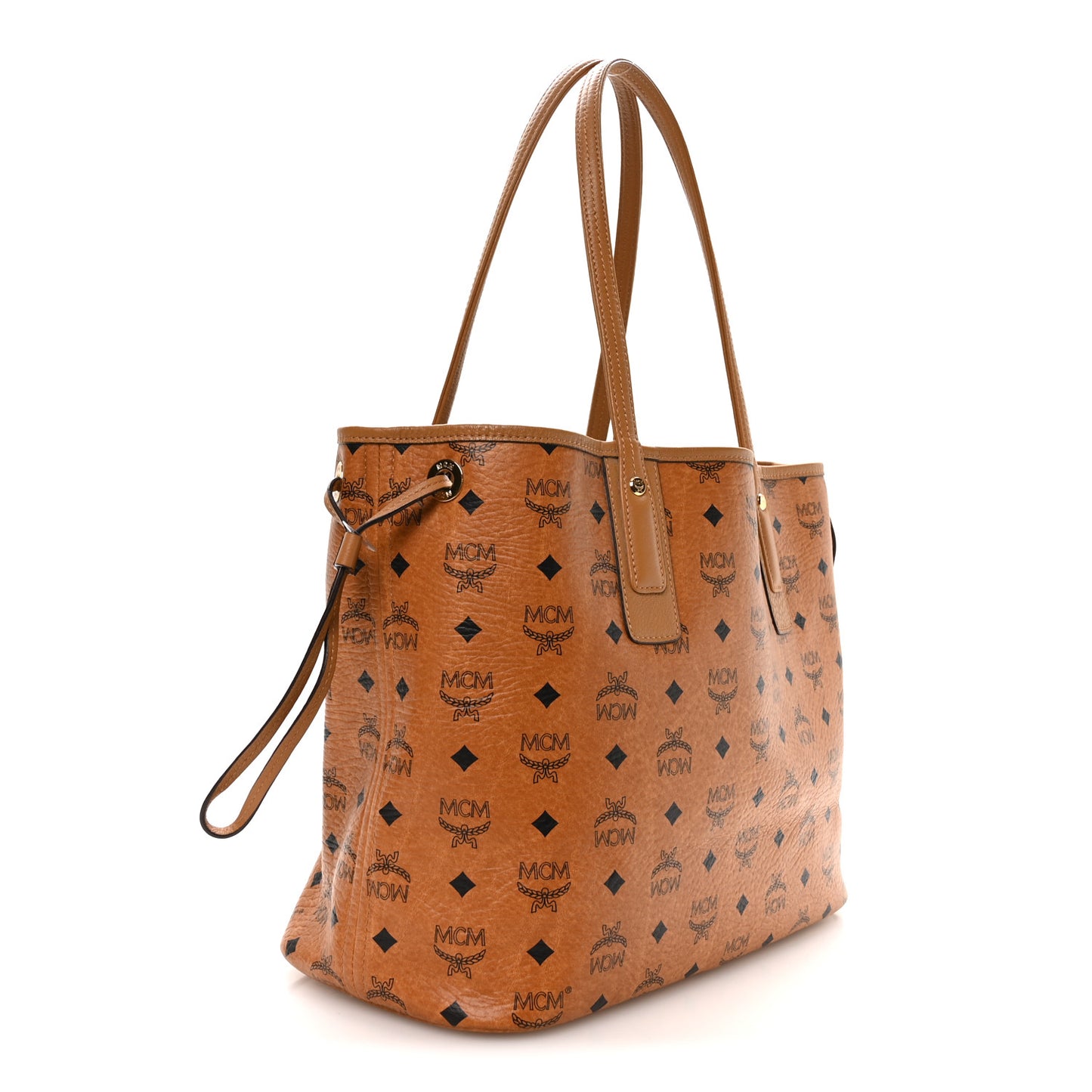 Visetos Medium Liz Reversible Shopper Tote Cognac