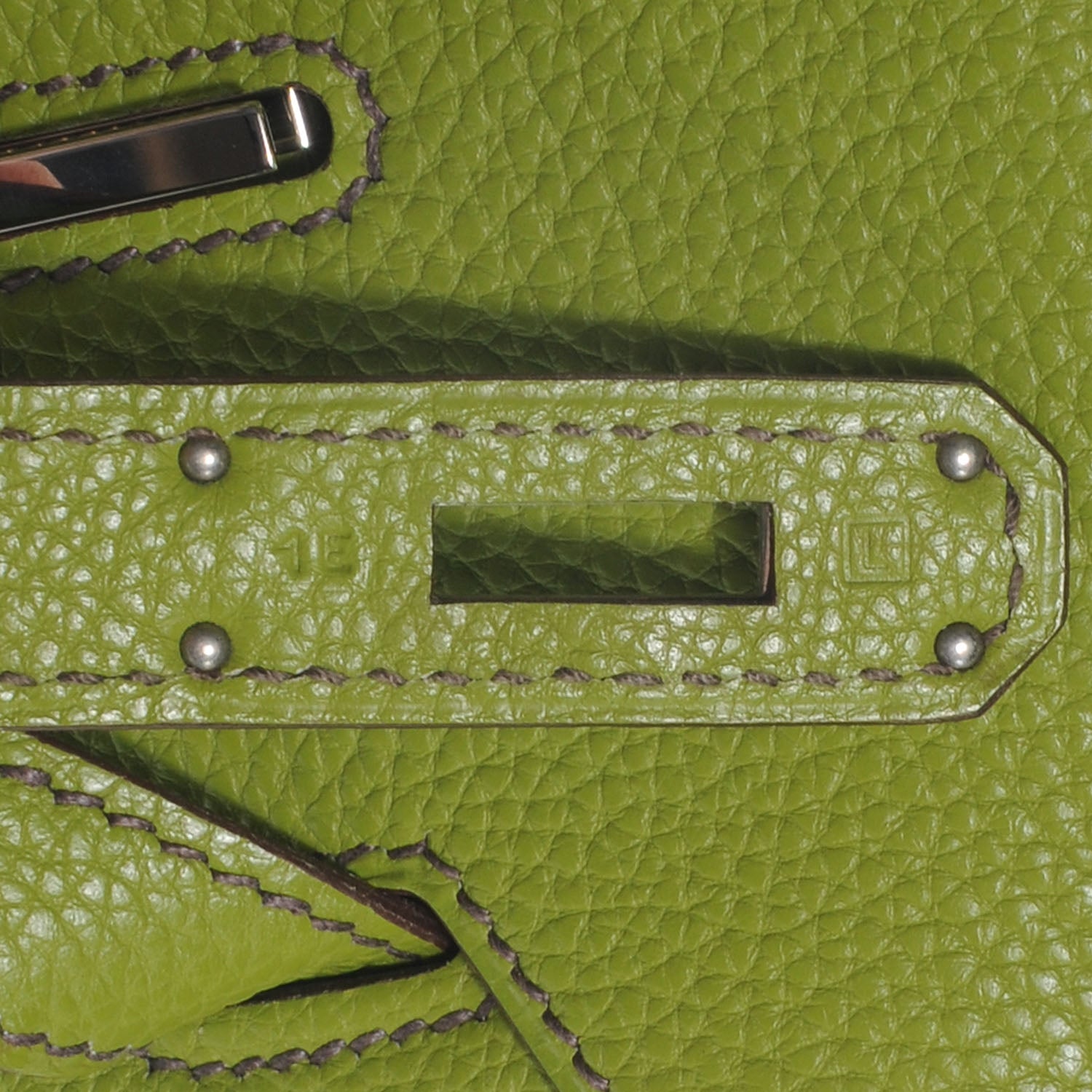 Hermes Togo Birkin 35 Vert Anis 6 of 9