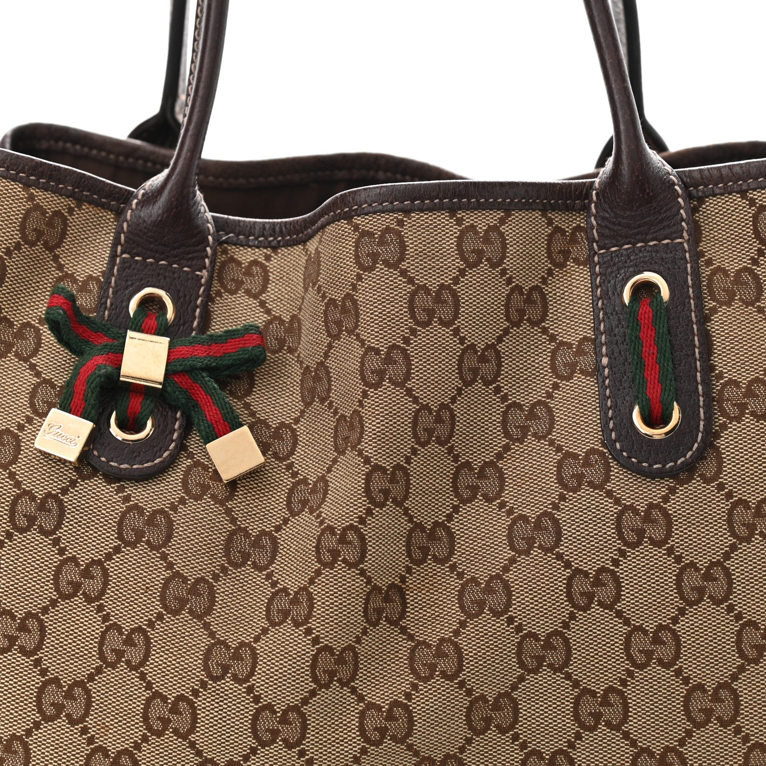Gucci Monogram Medium Princy Tote Dark Brown 8 of 14