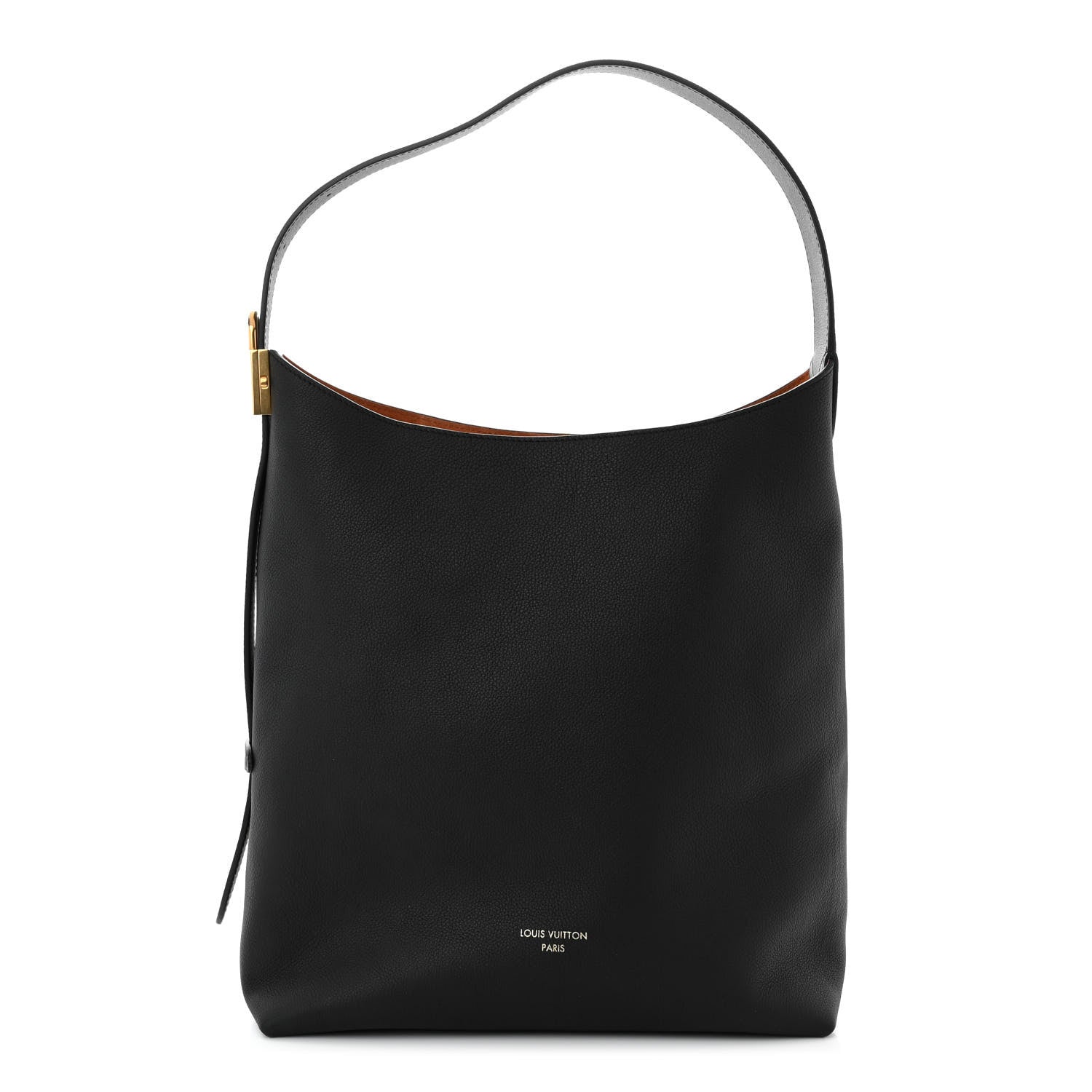 Louis Vuitton Grained Calfskin Low Key Hobo MM Black 1 of 10