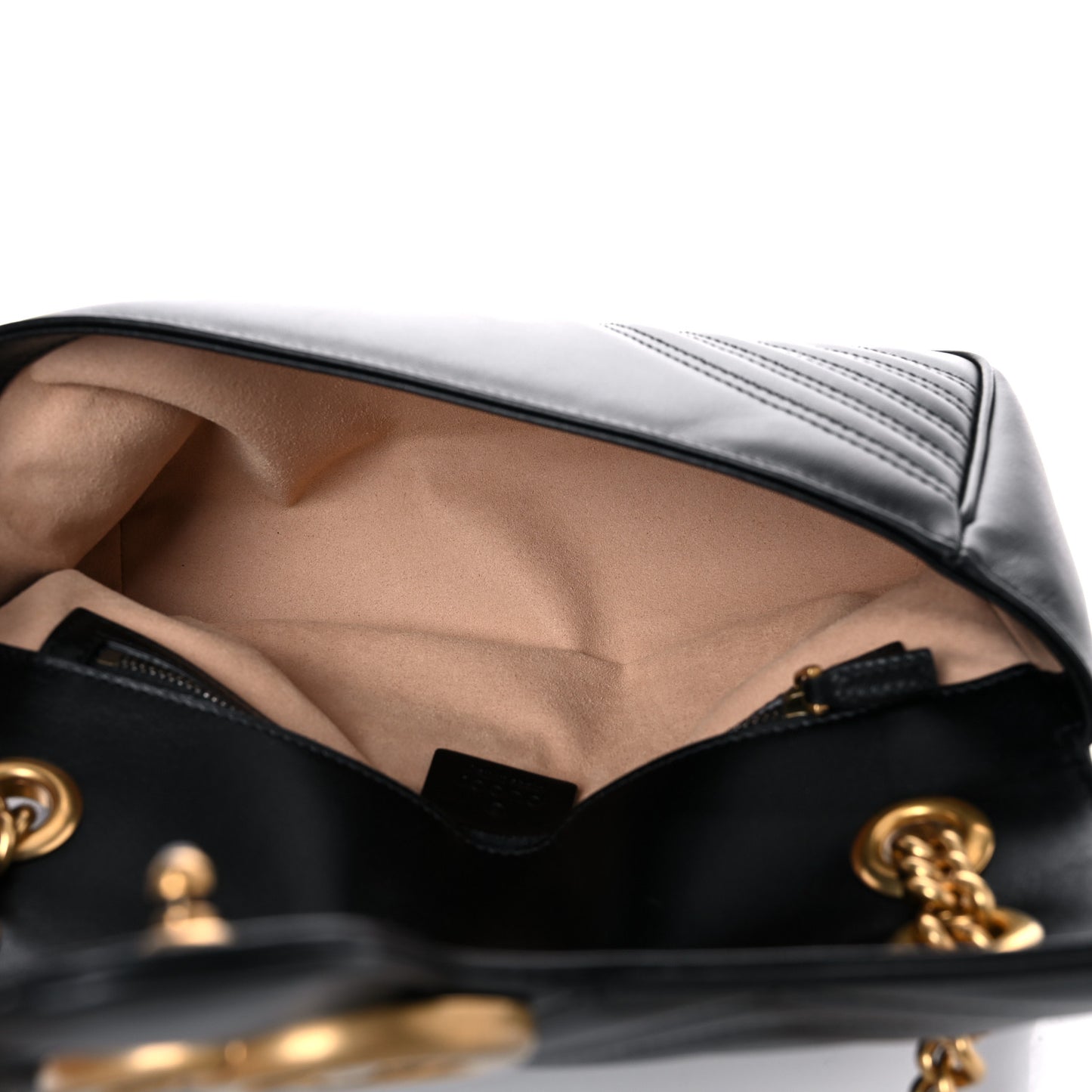 Calfskin Matelasse Small GG Marmont Shoulder Bag Black
