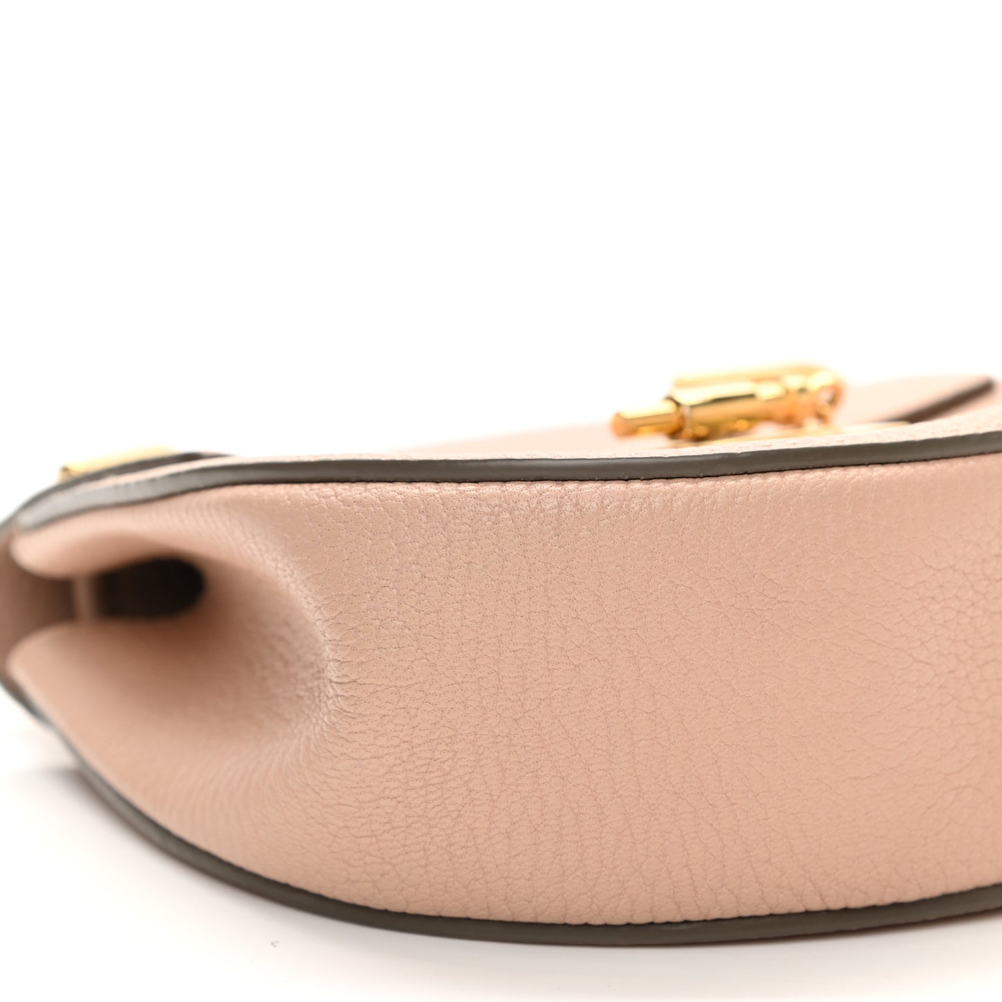 Grained Lambskin Drew Shoulder Bag Cement Pink