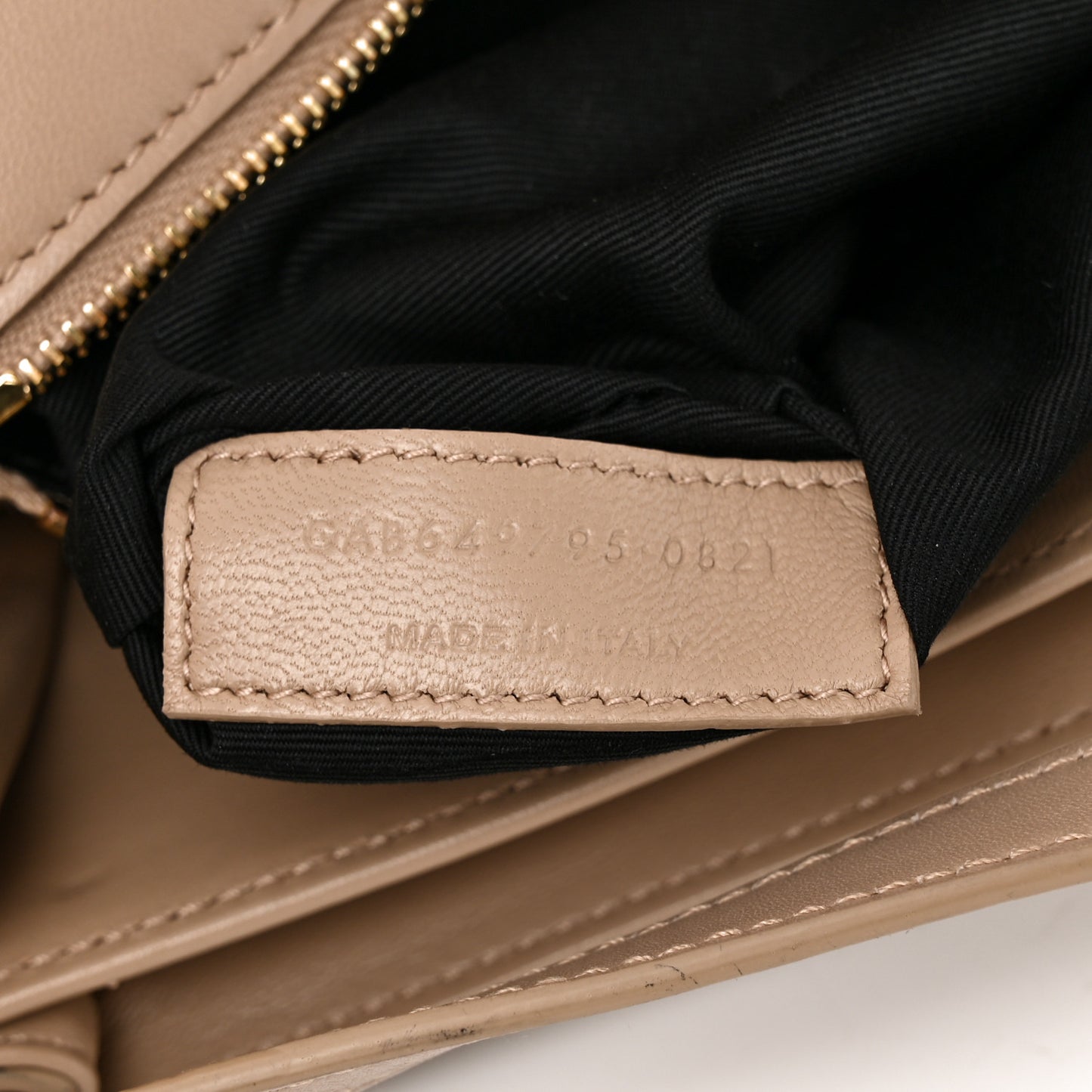 Smooth Calfskin Le Maillon Satchel Dark Beige
