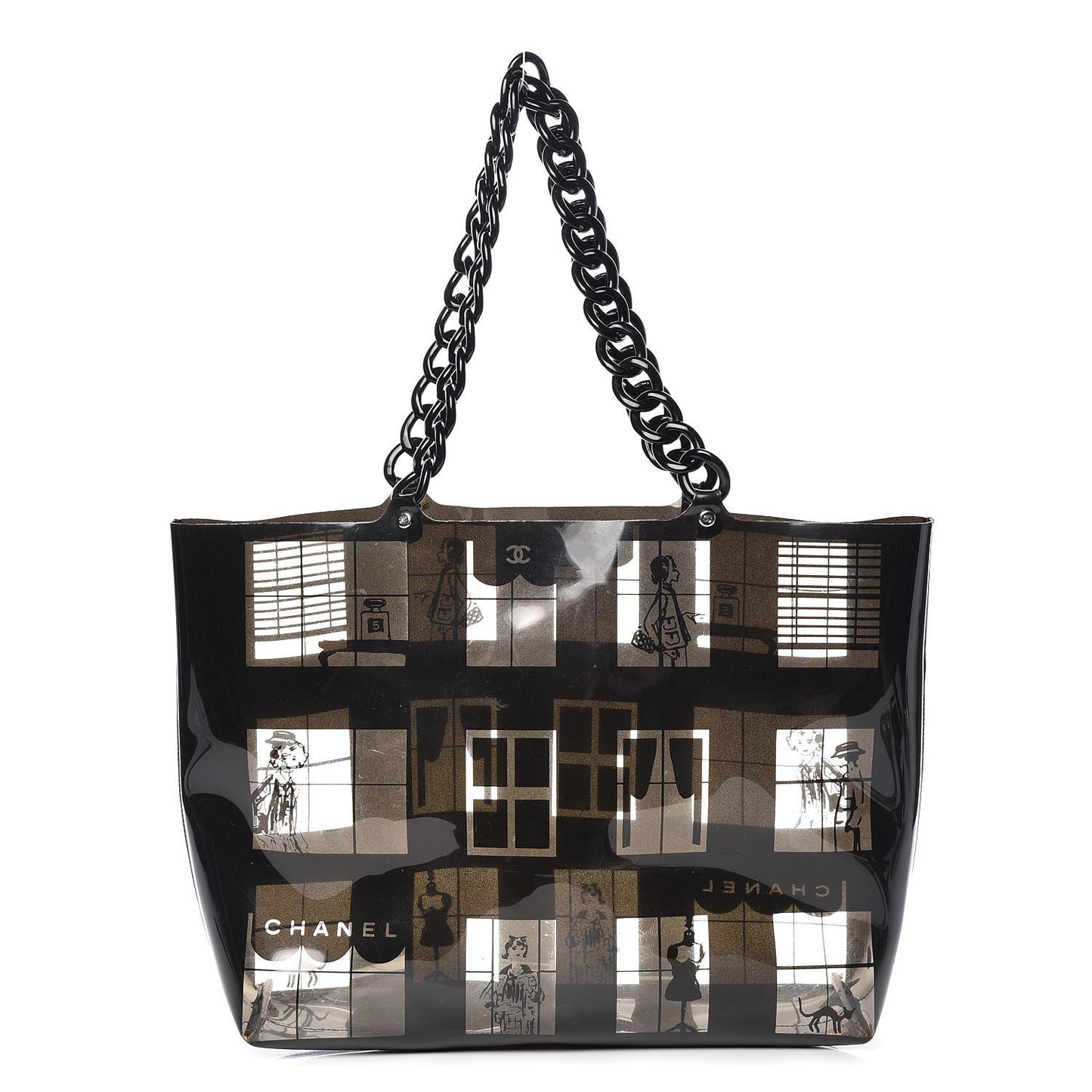 Vinyl Coco Window Tote Black