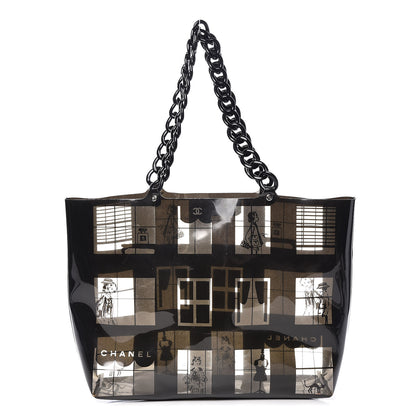 Chanel Vinyl Coco Window Tote Black 1 of 18