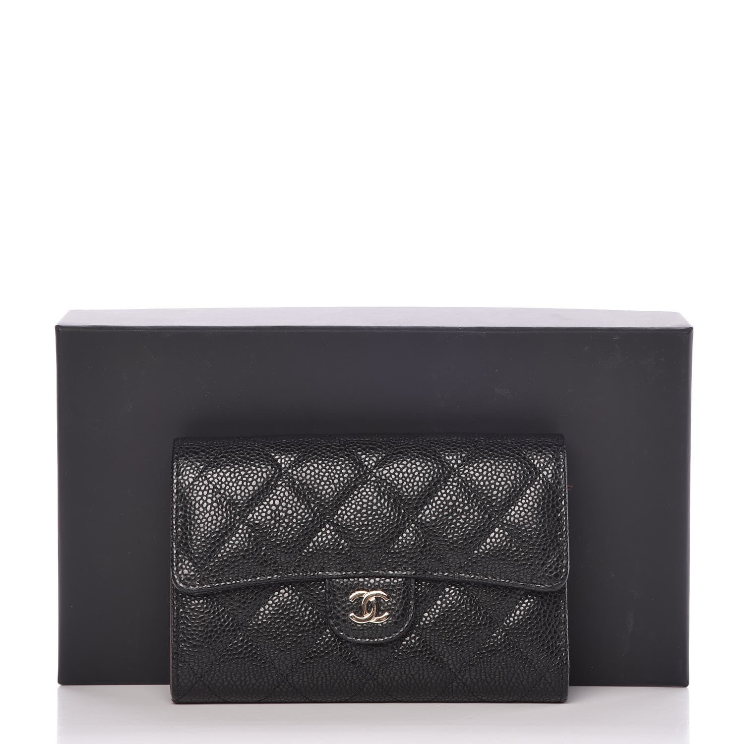 Chanel Caviar Quilted Medium Flap Wallet Black 15 of 18