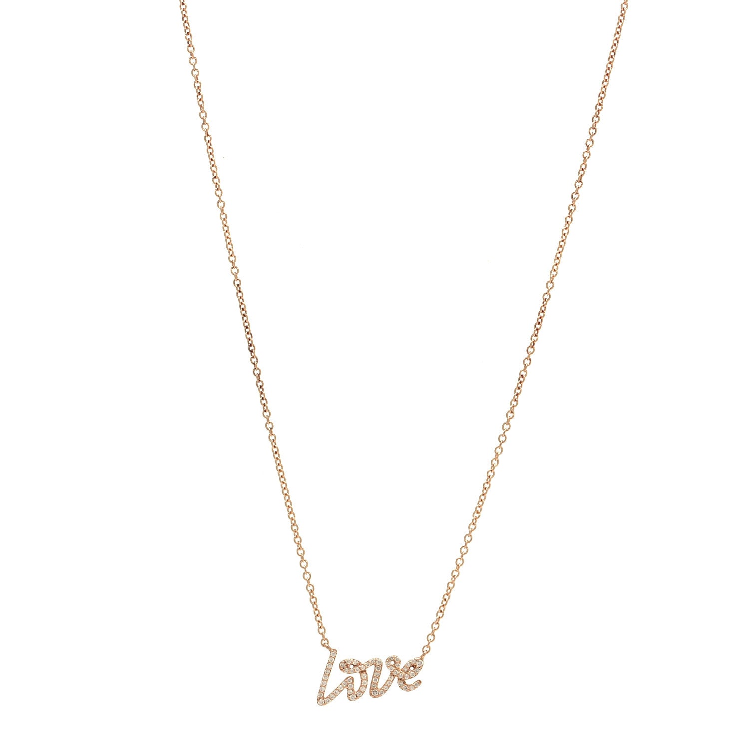 Tiffany 18K Rose Gold Diamond Mini Paloma's Graffiti Love Pendant Necklace 1 of 5