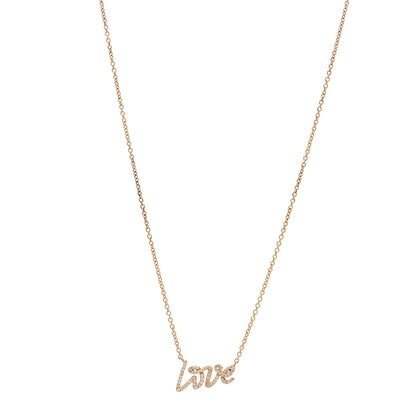 Tiffany 18K Rose Gold Diamond Mini Paloma's Graffiti Love Pendant Necklace 1 of 5