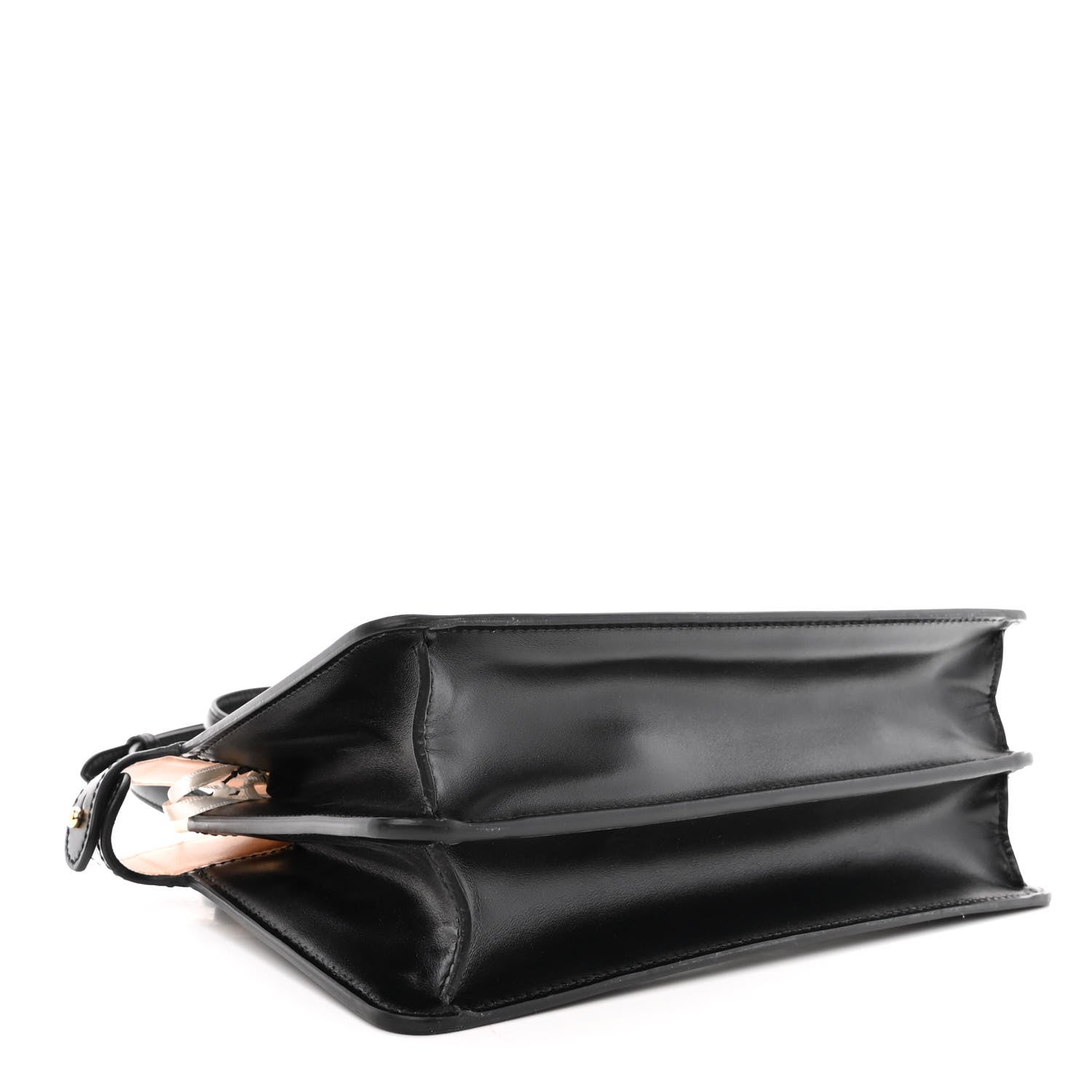 Fendi Vitello King Luxor Shiny Nappa Medium Peekaboo I SEE U East West Satchel Black Light Rose 4 of 11