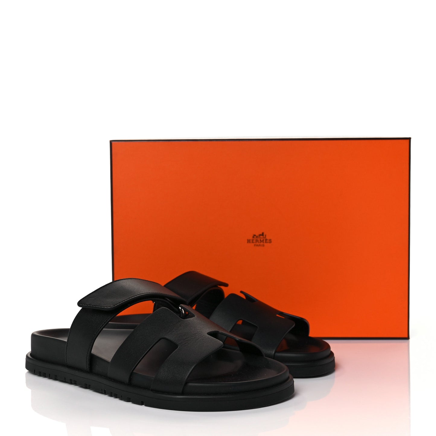 Calfskin Womens Chypre Sandals 37.5 Black