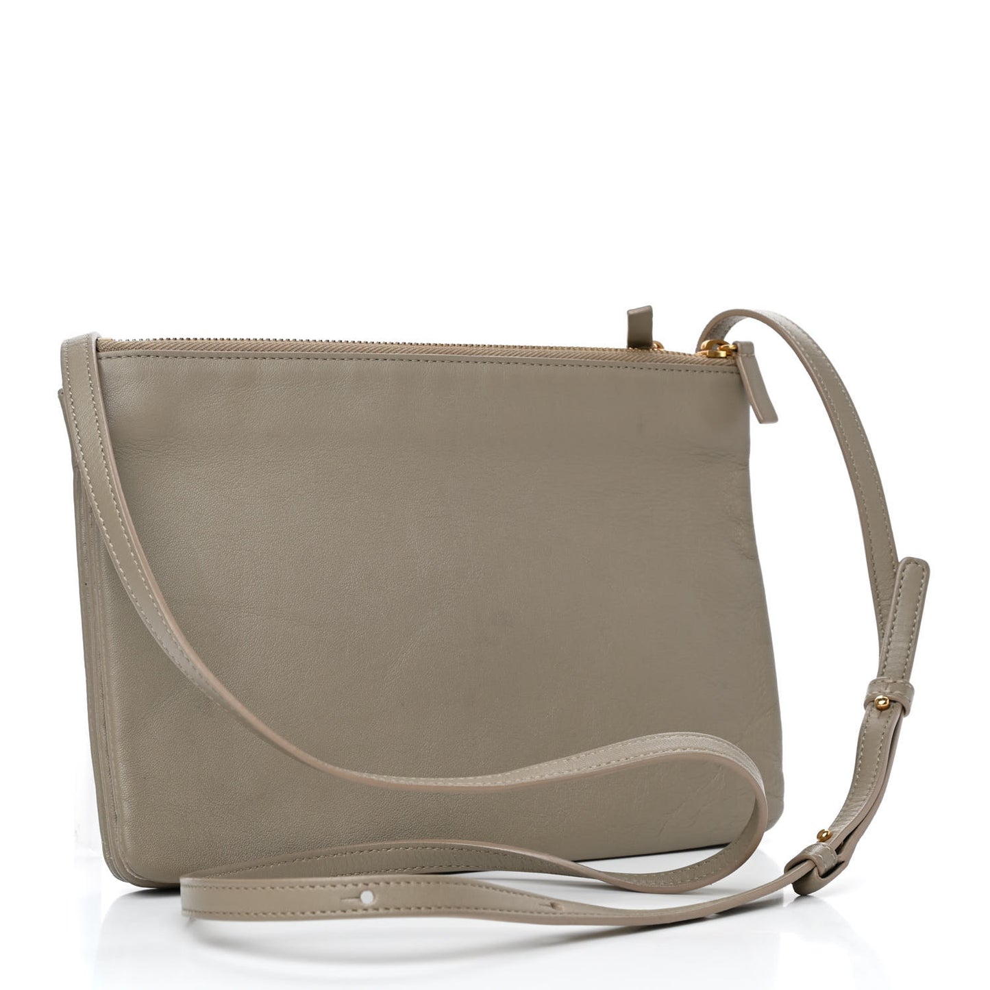 Lambskin Large Trio Crossbody Bag Beige