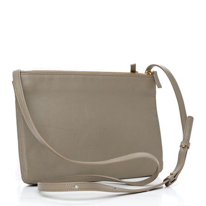 Celine Lambskin Large Trio Crossbody Bag Beige 2 of 4