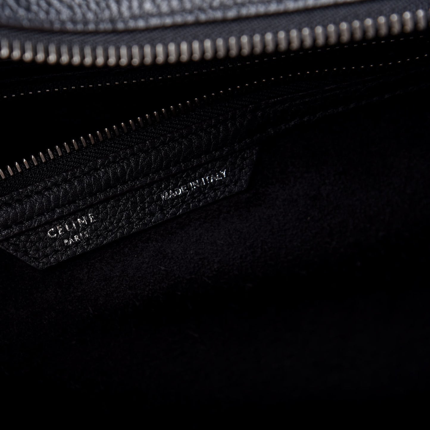 Drummed Calfskin Mini Luggage Black
