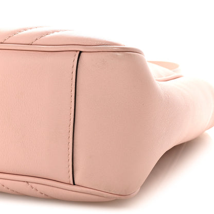 Gucci Calfskin Matelasse Medium GG Marmont Open Top Shoulder Bag Perfect Pink 10 of 10