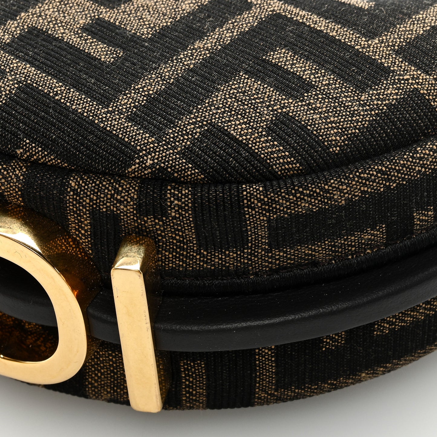 Fabric Jacquard FF 1974 Nano Fendigraphy Hobo Charm Tobacco Moro