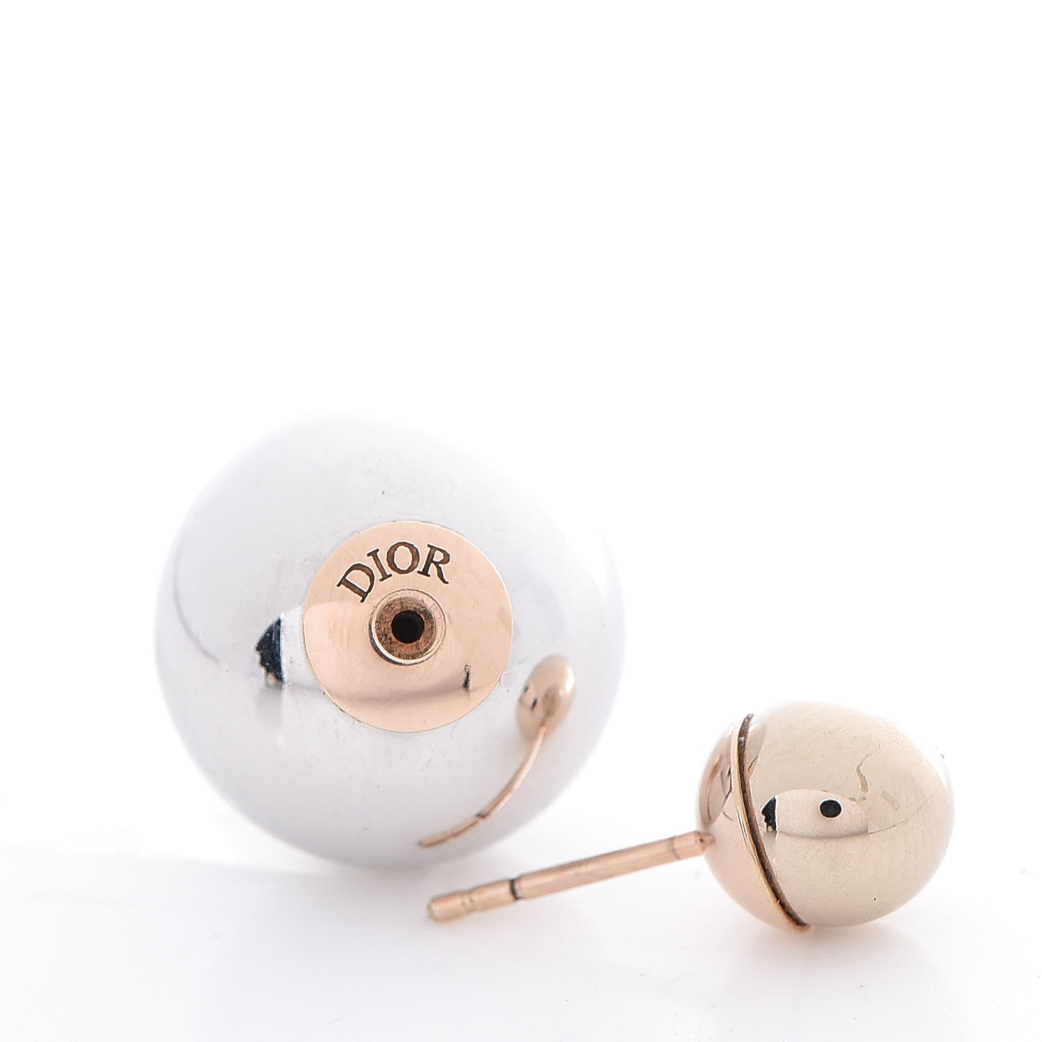 Christian Dior Mise En Dior Tribal Earrings Silver Gold 3 of 4