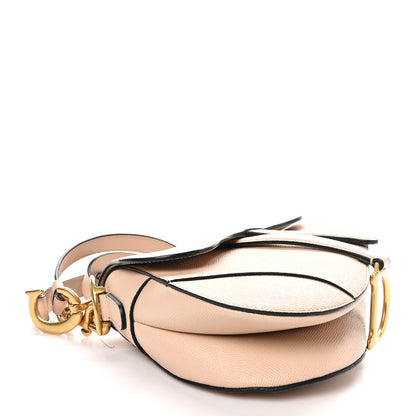 Christian Dior Grained Calfskin Saddle Bag With Strap Beige 4 of 13