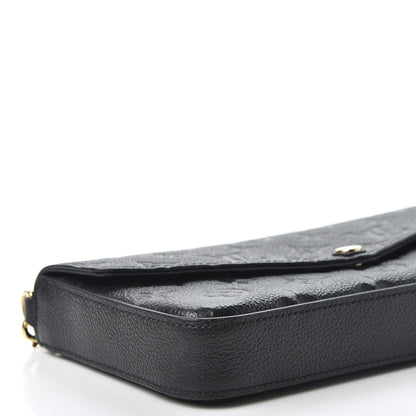 Louis Vuitton Empreinte Pochette Felicie Chain Wallet Black 5 of 9