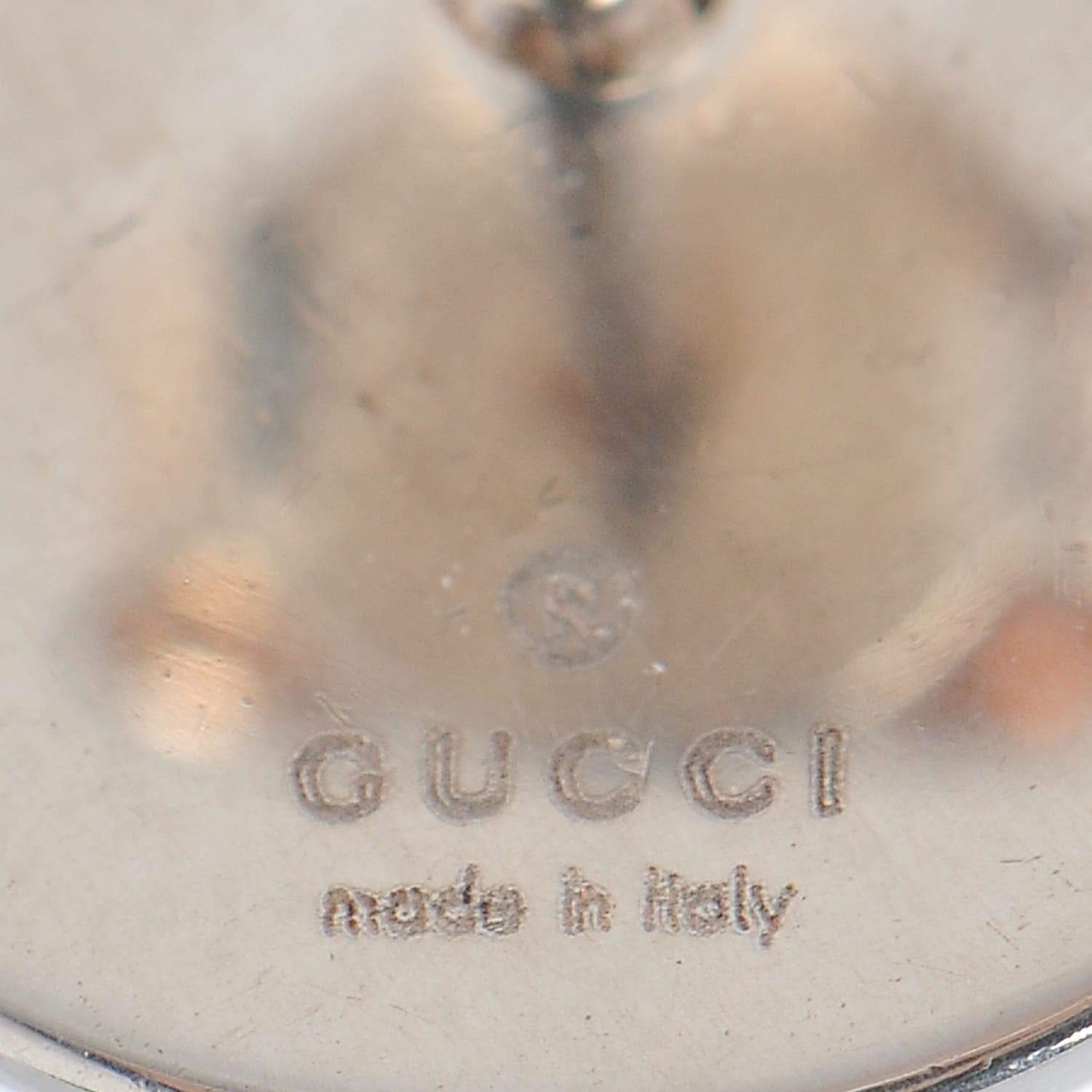Gucci Sterling Silver Enamel GG Stud Earrings Red 5 of 5