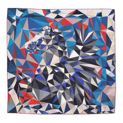 Hermes Silk Les Faceties De Pegase Scarf 90 Noir Rouge Gris Perle 1 of 6