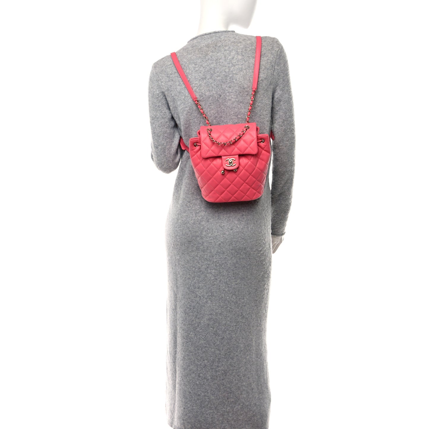 Caviar Quilted Mini Urban Spirit Backpack Pink