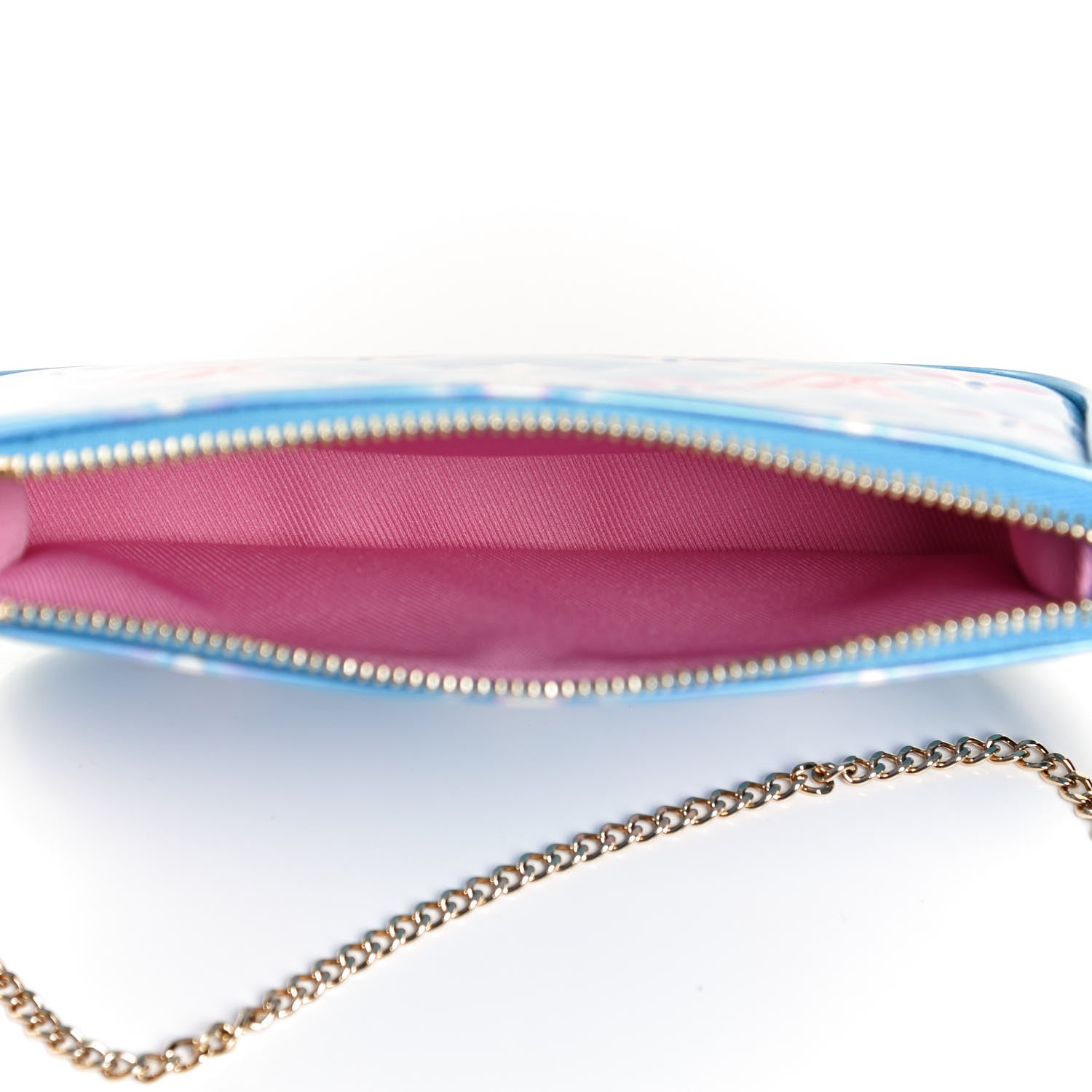 Louis Vuitton Vernis Valentine Mini Pochette Accessories Baby Blue Neon 4 of 8