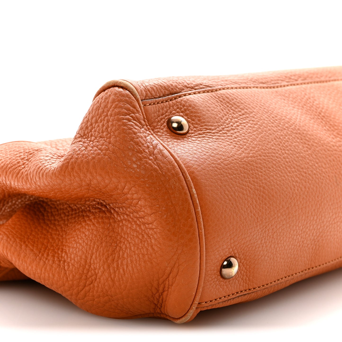 Cellarius Calfskin Medium Bamboo Shopper Tote  Orange