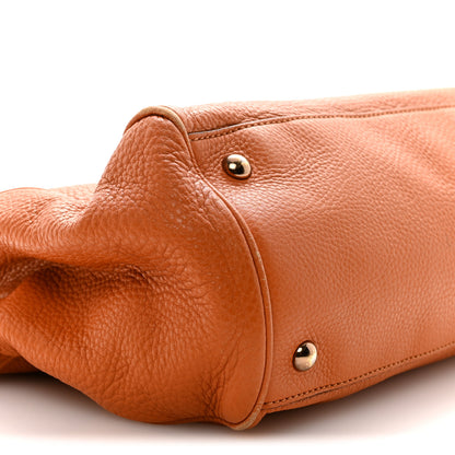 Gucci Cellarius Calfskin Medium Bamboo Shopper Tote  Orange 14 of 18