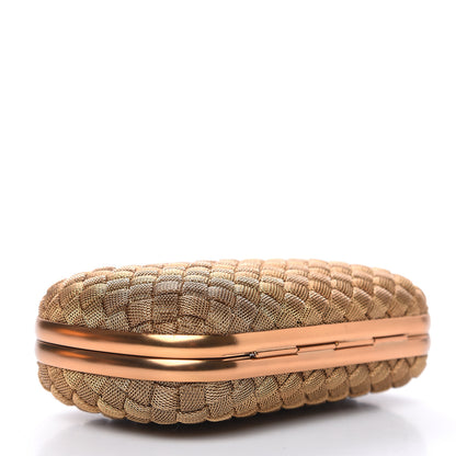 Bottega Veneta Intreccio Oro Bruciato Knot Clutch 4 of 8