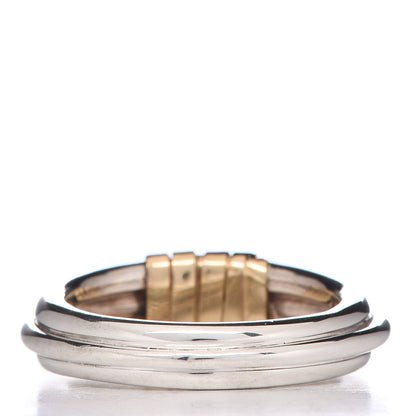 Cartier Sterling Silver 18K Yellow Gold Wrap Band Ring 51 5.75 4 of 5