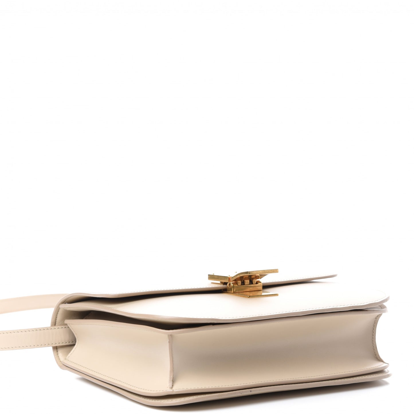 Box Calfskin Medium Classic Box Bag Linen