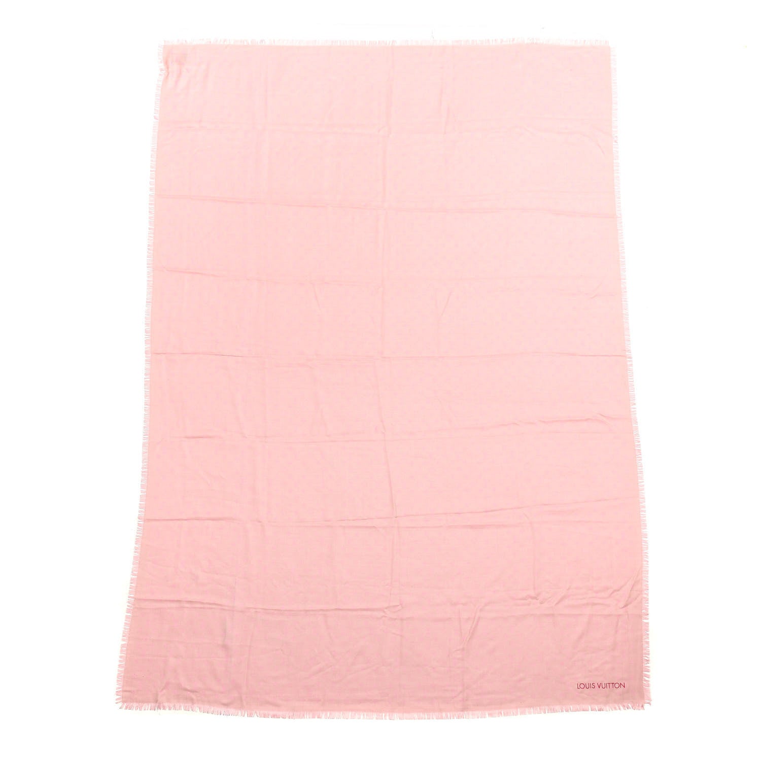 Louis Vuitton Silk Wool Monogram So LV Stole Blush 1 of 3