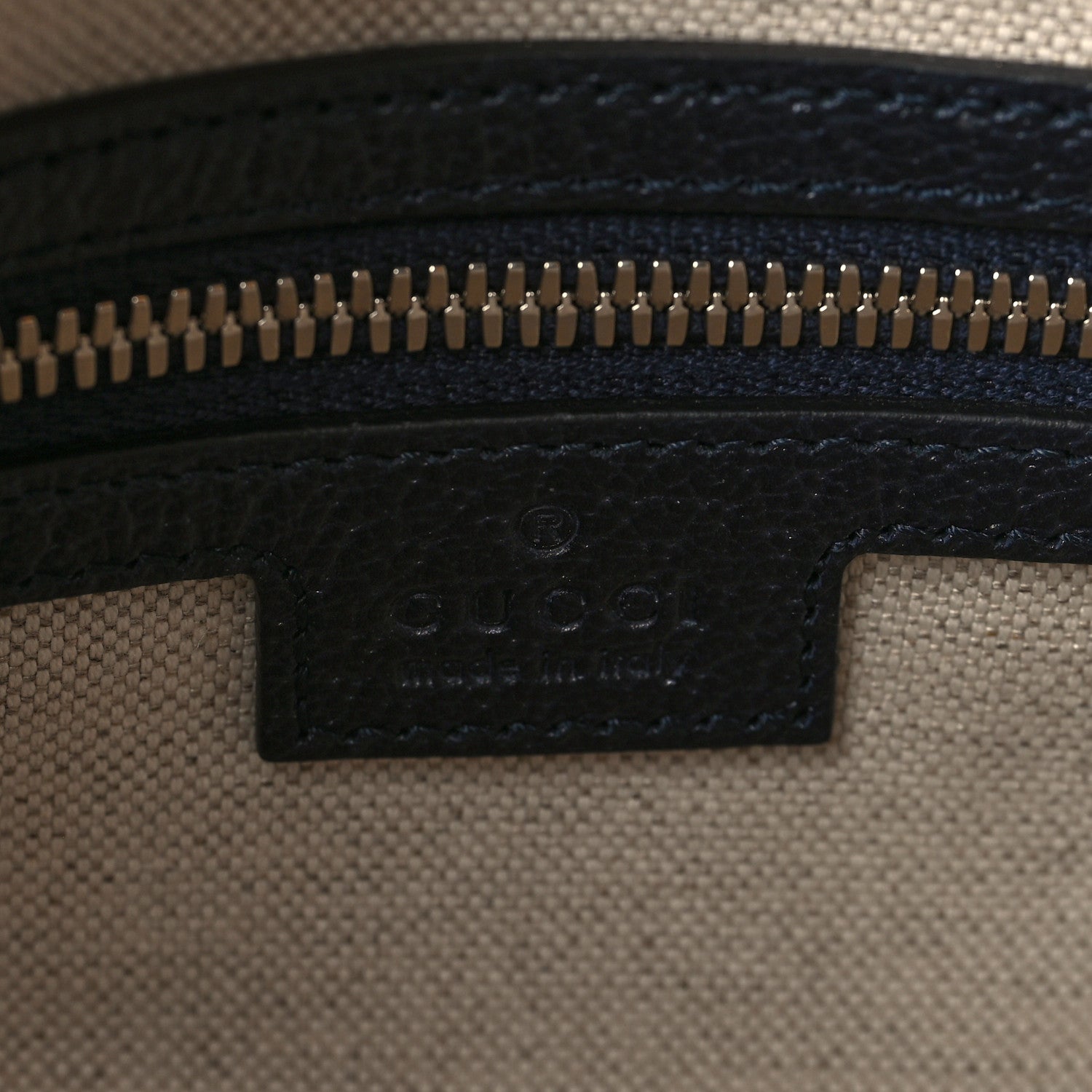 Gucci GG Supreme Monogram Textured Dollar Calfskin Web Small Ophidia Half Moon Hobo Beige Blue 6 of 9