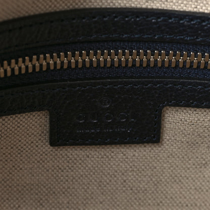 Gucci GG Supreme Monogram Textured Dollar Calfskin Web Small Ophidia Half Moon Hobo Beige Blue 6 of 9