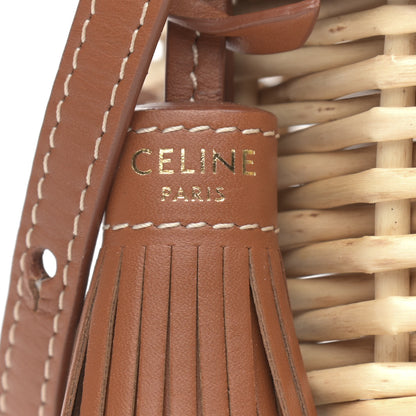 Celine Wicker Calfskin Mini Panier Bucket Bag Natural Tan 7 of 10