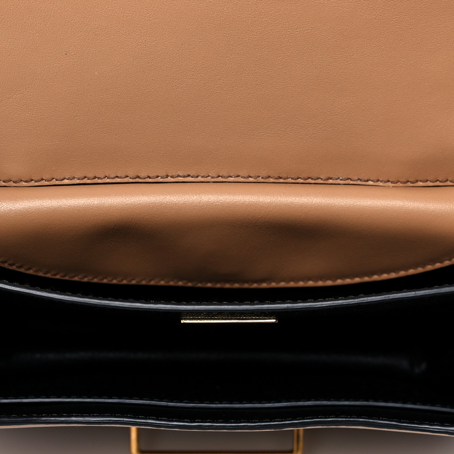 Prada City Calfskin Saffiano Cahier Bag Caramel Black 5 of 8