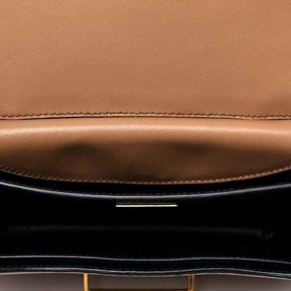 Prada City Calfskin Saffiano Cahier Bag Caramel Black 5 of 8