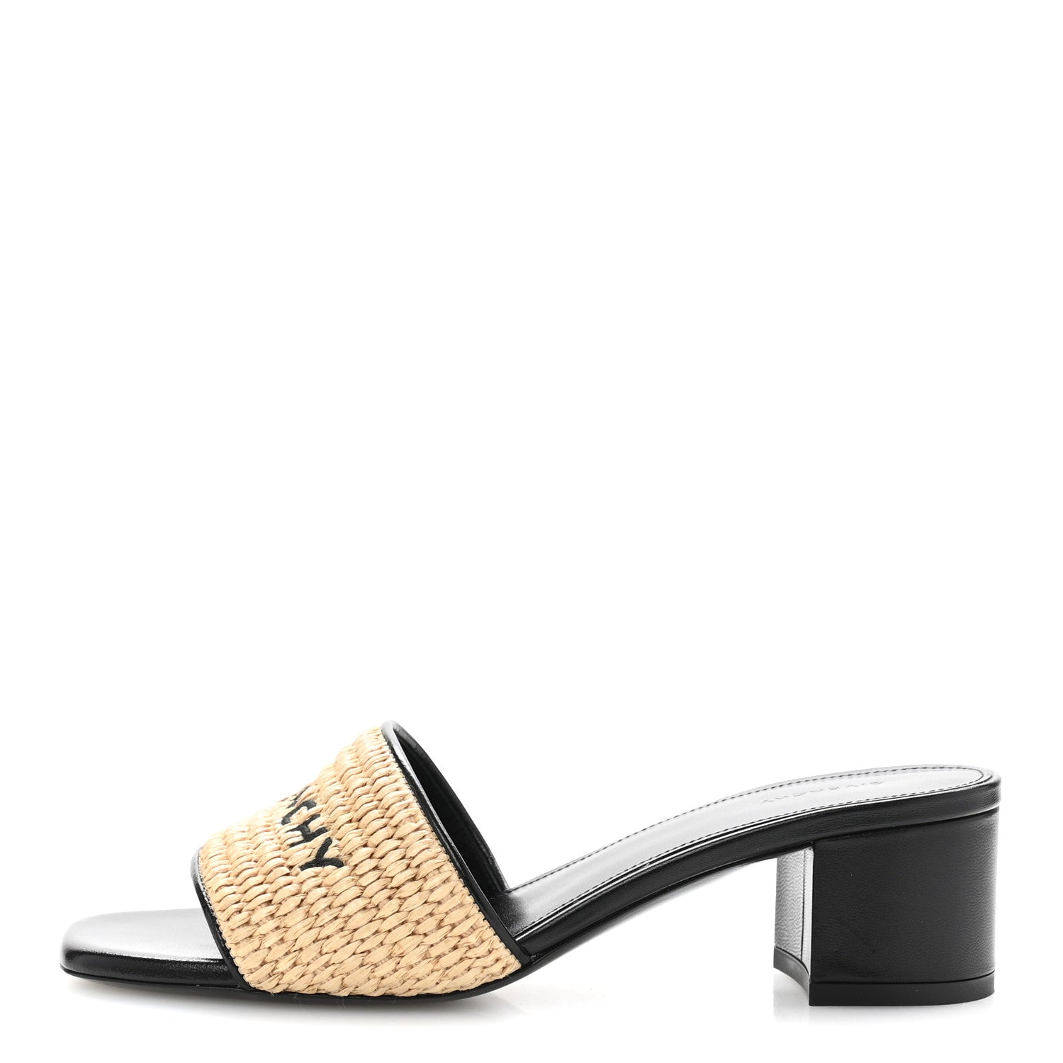Givenchy Raffia 4G Logo Mule Sandals 35 Beige Black 1729756 – FASHIONPHILE
