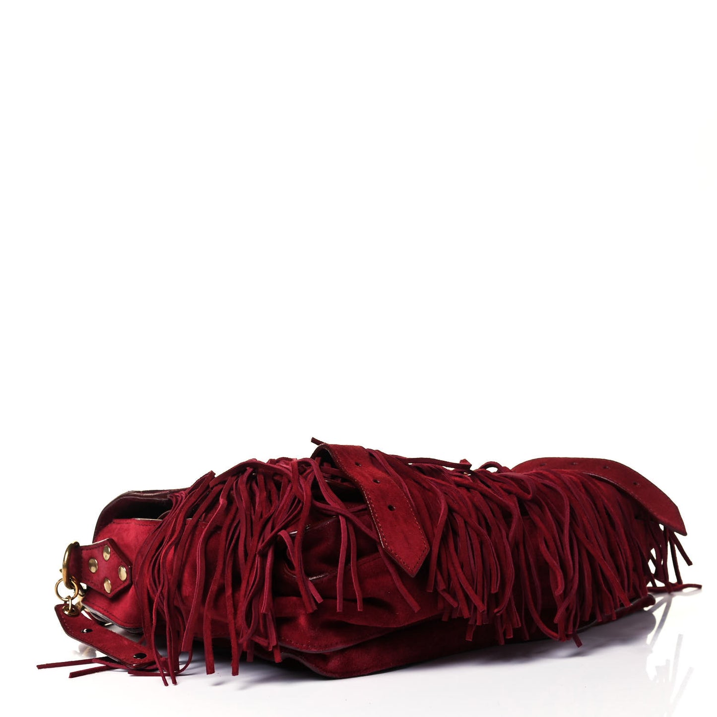 Suede Fringe Medium PS1 Satchel Red